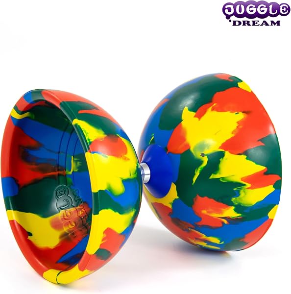 Juggle Dream Jester Diábolo Set para Malabares - Diábolo con Eje Fijo con Palos de Fibra y Vídeo de Aprendizaje en Línea (Multicolor) - 5