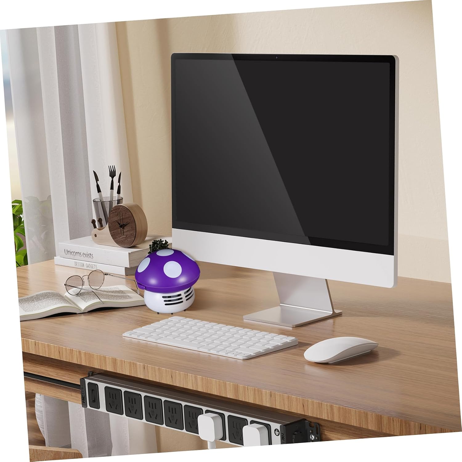 Ciieeo Mini Desk Vacuum Handheld Cordless Cleaner for Home Portable Dust Cleaner Low Sound Aa Battery Operated