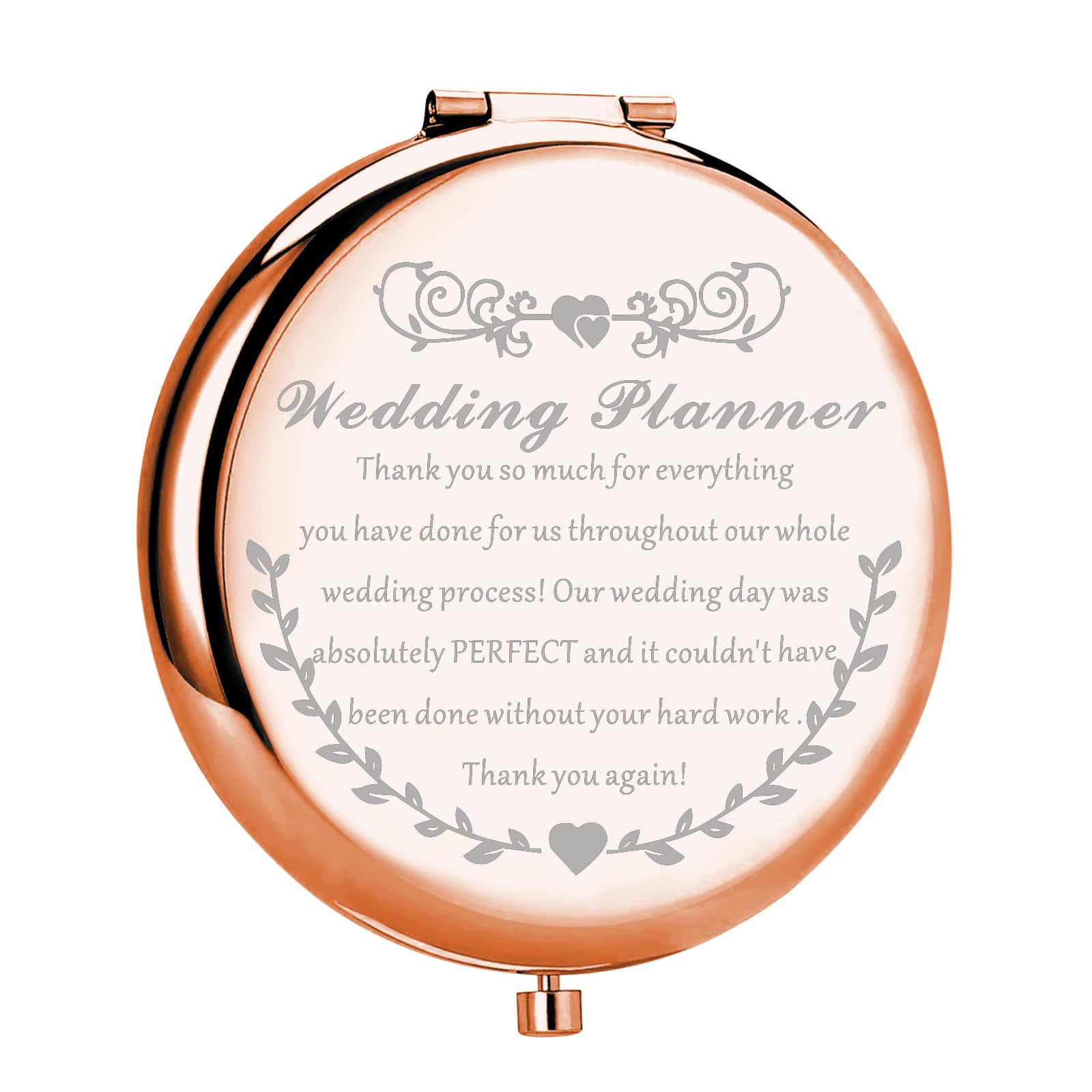 UJIMS Hochzeitsplaner Geschenk Hochzeit Koordinator Make-up Spiegel Veranstaltungsplaner Dankeschön Geschenk von Braut Bräutigam (WeddingCoordinatorMirror)