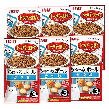 Amazon | いなばちゅ～るボールかつお10g×3袋6個セット | いなば
