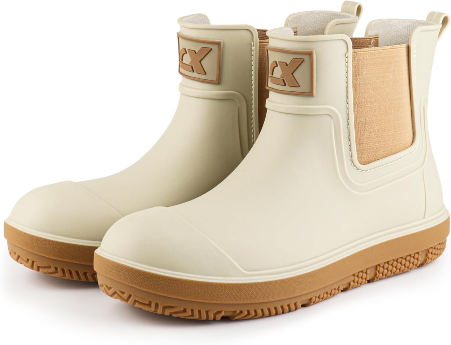 Waterproof Ankle Rain Boots for Men and Women – Lightweight PVC Slip Resistant Garden Shoes, Easy Pull-On Short Rain Boots for Gardening, Yard Work, Outdoor Use
