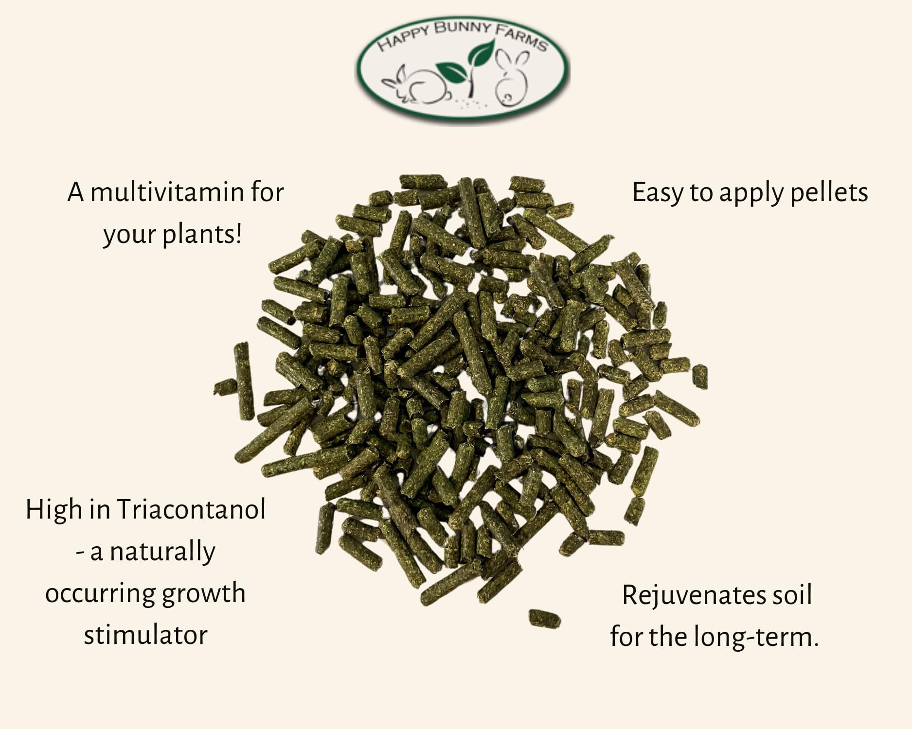 Alfalfa Meal Pellets, AlfaThrive Plant Multivitamin and Fertilizer, and Animal Feed. 4.0 lbs, 2.5-0.5-2.5 NPK - Image 4