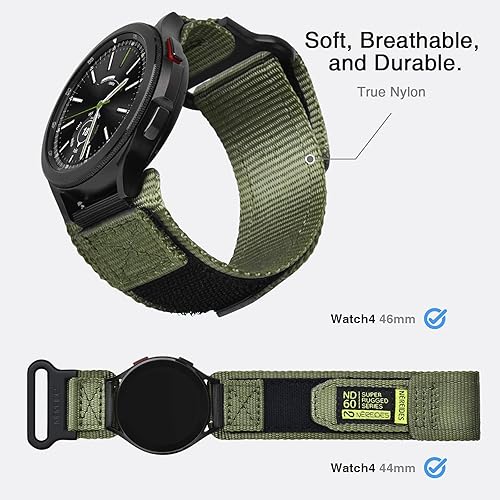 Vista 25 de Nereides Correa compatible con Samsung Galaxy Watch 7 6 5 4 de 1.575 pulgadas, 1.732 pulgadas, Watch 6 4 Classic/Galaxy Watch 5 Pro/Galaxy Watch