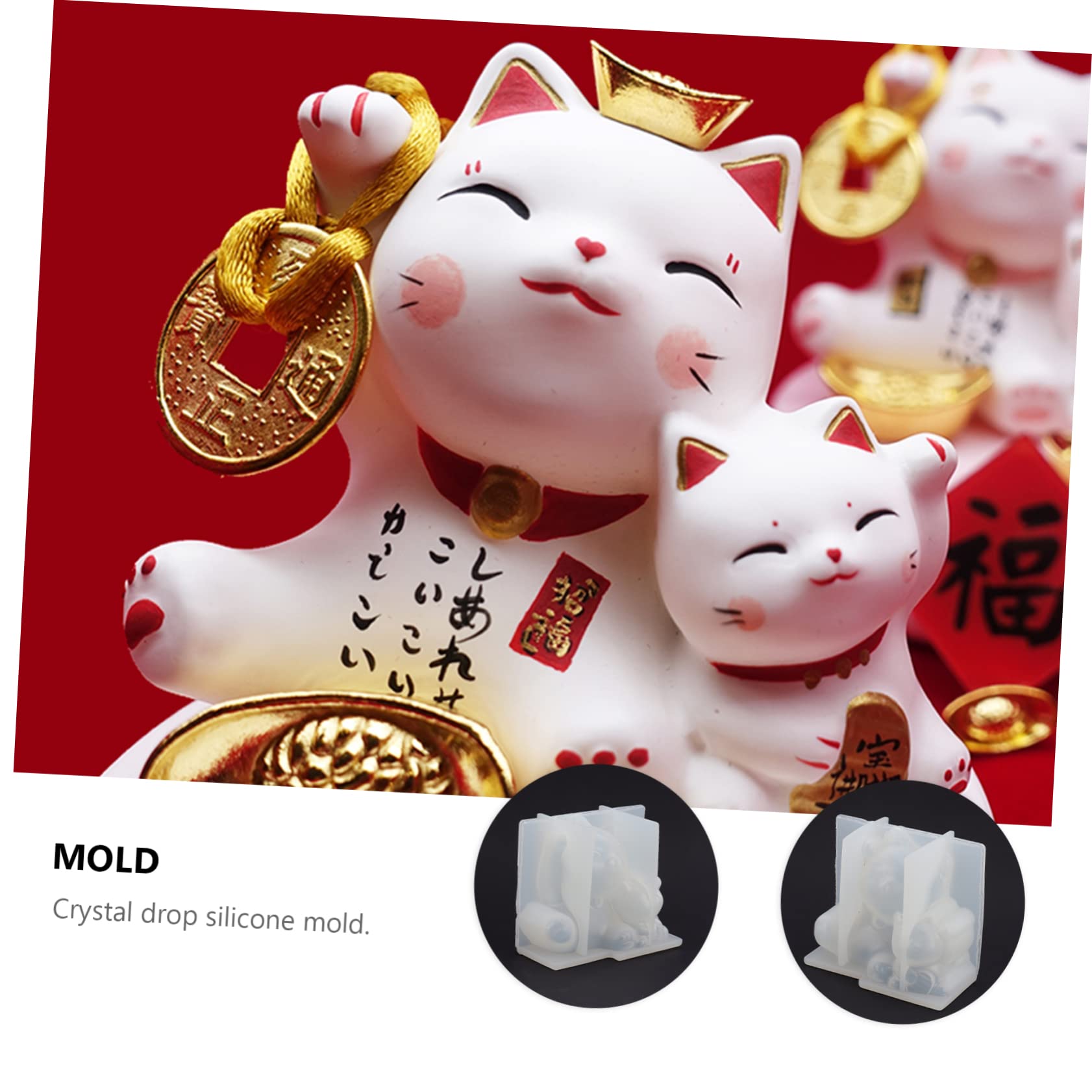 Artibetter 3 Ensembles Moule Silicone Mots Moules Chocolat Bricolage Outillage Outils De Bricolage Cake Chat Époxy Cristal Créatif Gel De Silice Transparent 2 Pièces * 3
