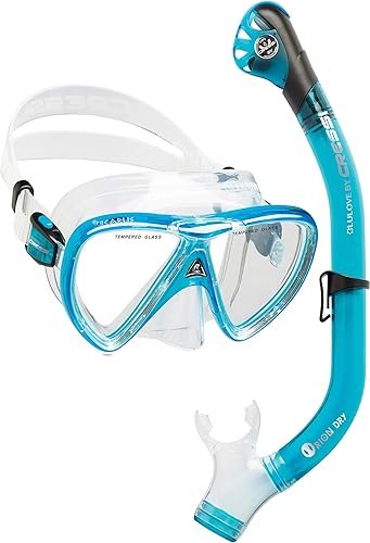 Miniatura 2 de Cressi Adult Snorkel Set (Mask, Dry Snorkel, Adjustable Fins) - Light for Travel - Ocean Set Designed in Italy