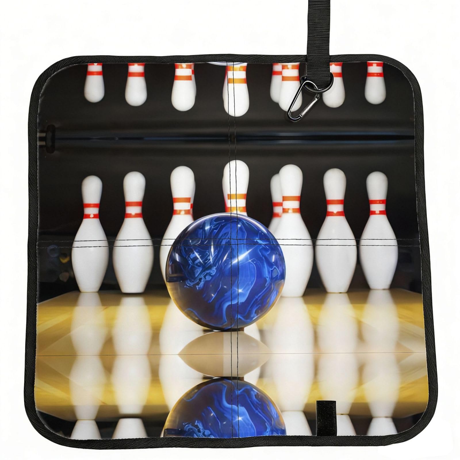 MROWYC bowling Printed Foldable Seat Cushion - Portable with Carabiner, for Stadium, Camping, Hiking