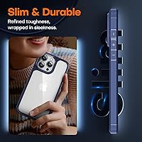 Vista 444 de TAURI Funda magnética 2 en 1 transparente para iPhone 14 Pro, compatible con Magsafe [no amarillenta] con protector de pantalla, protección de grado