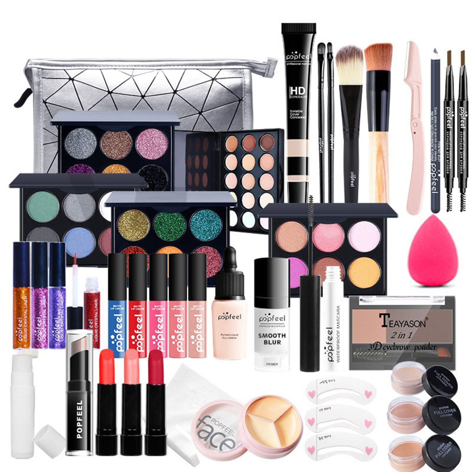 Kit per Trucco Completo, 37 Pezzi Cosmetico Valigetta per Principianti con Ombretti Correttore Rossetto Lucidalabbra Fard ecc - Sorpresa Regalo Trousse di Trucchi, per l'uso quotidiano e viaggio#3