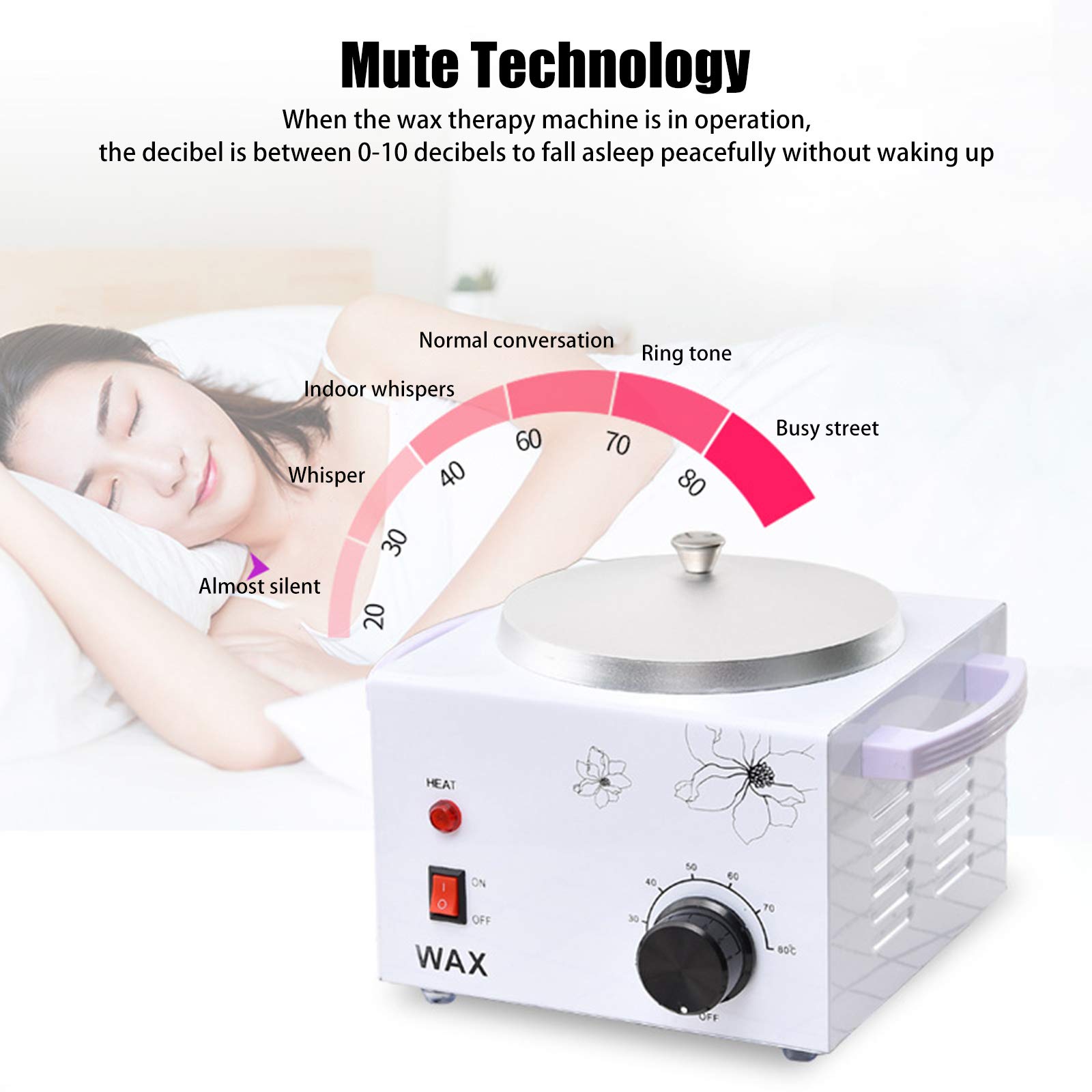 Scaldacera, scaldabagno elettrico per la depilazione a temperatura regolabile, professionale per salone di cera per uomini e donne