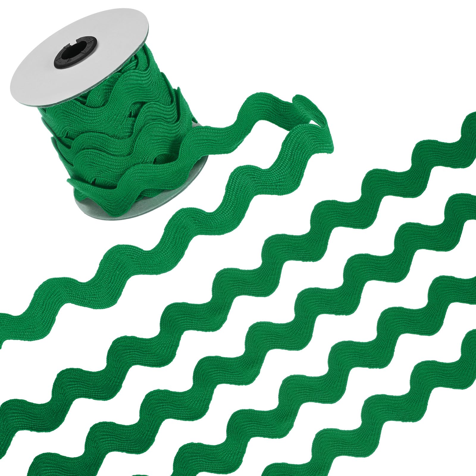 Ruban de bordure RIC Rac vert en polyester de 9,1 m pour travaux de couture et de décoration