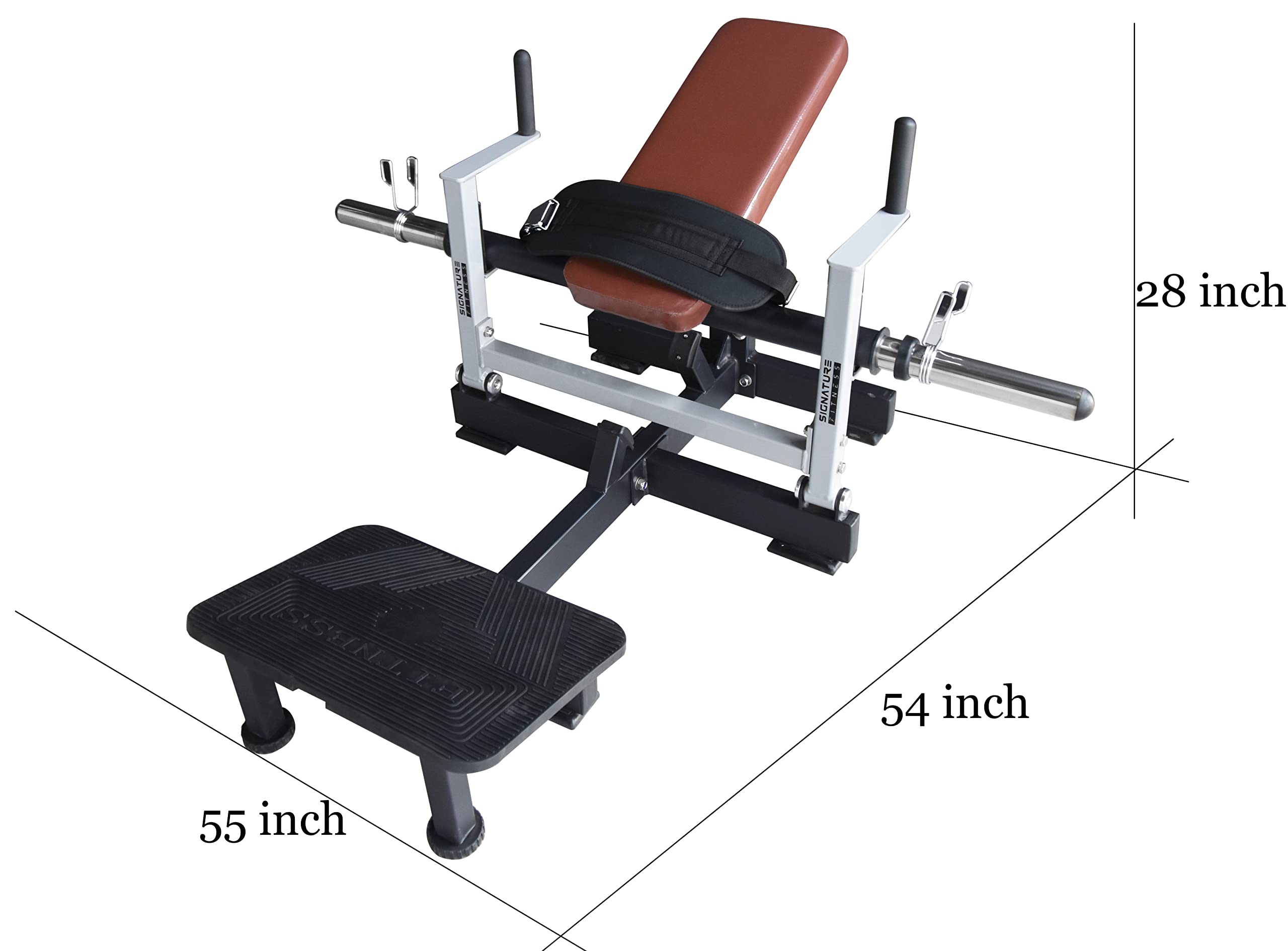 Signature Fitness Glute Bridge PlateLoaded Hip Thrust Machine for Butt