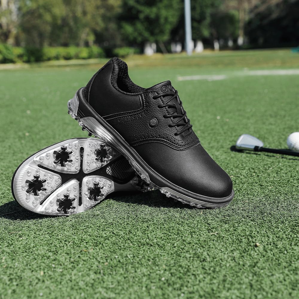 DARIBOM Mens Golf Shoes Traditions Fixed Nailless Sole Waterproof Spikeless Size 7.5-14 - Image 3