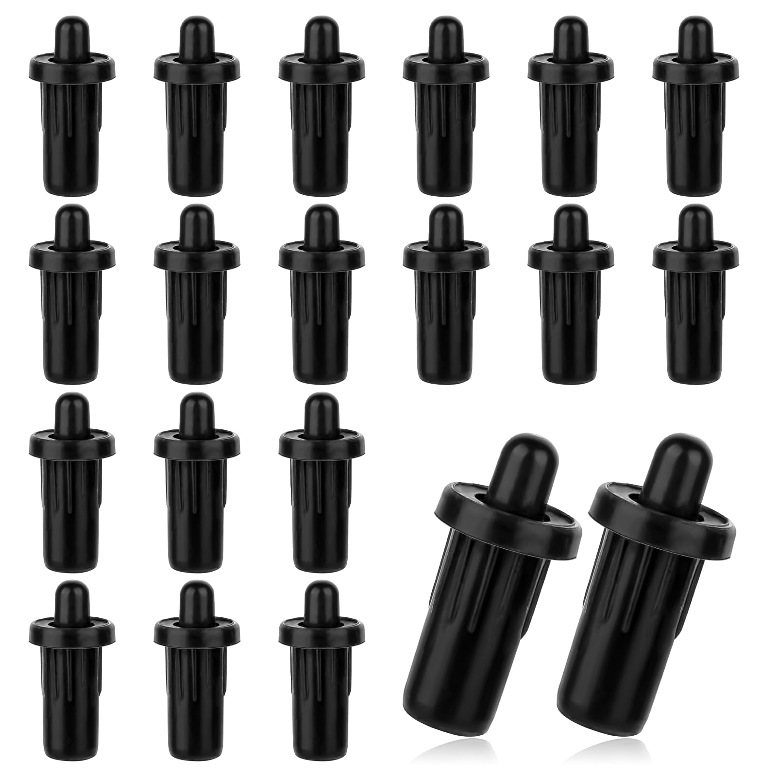 Giantree 20 Pcs Cabinet Door Repair Pins Damper Replacement Repair Pins, Cabinet Door Spring Loaded Repair Pins Shutter Repair Pins Furniture Fittings Door Spring Pins (Black)