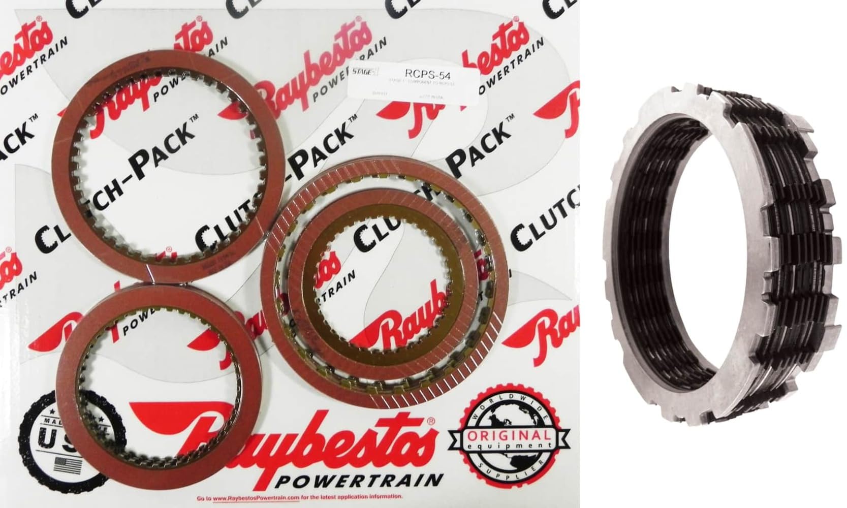 CLUTCH PACK STAGE 1 WITH RED CLUTCHES AND Z-PACK, 4L60E