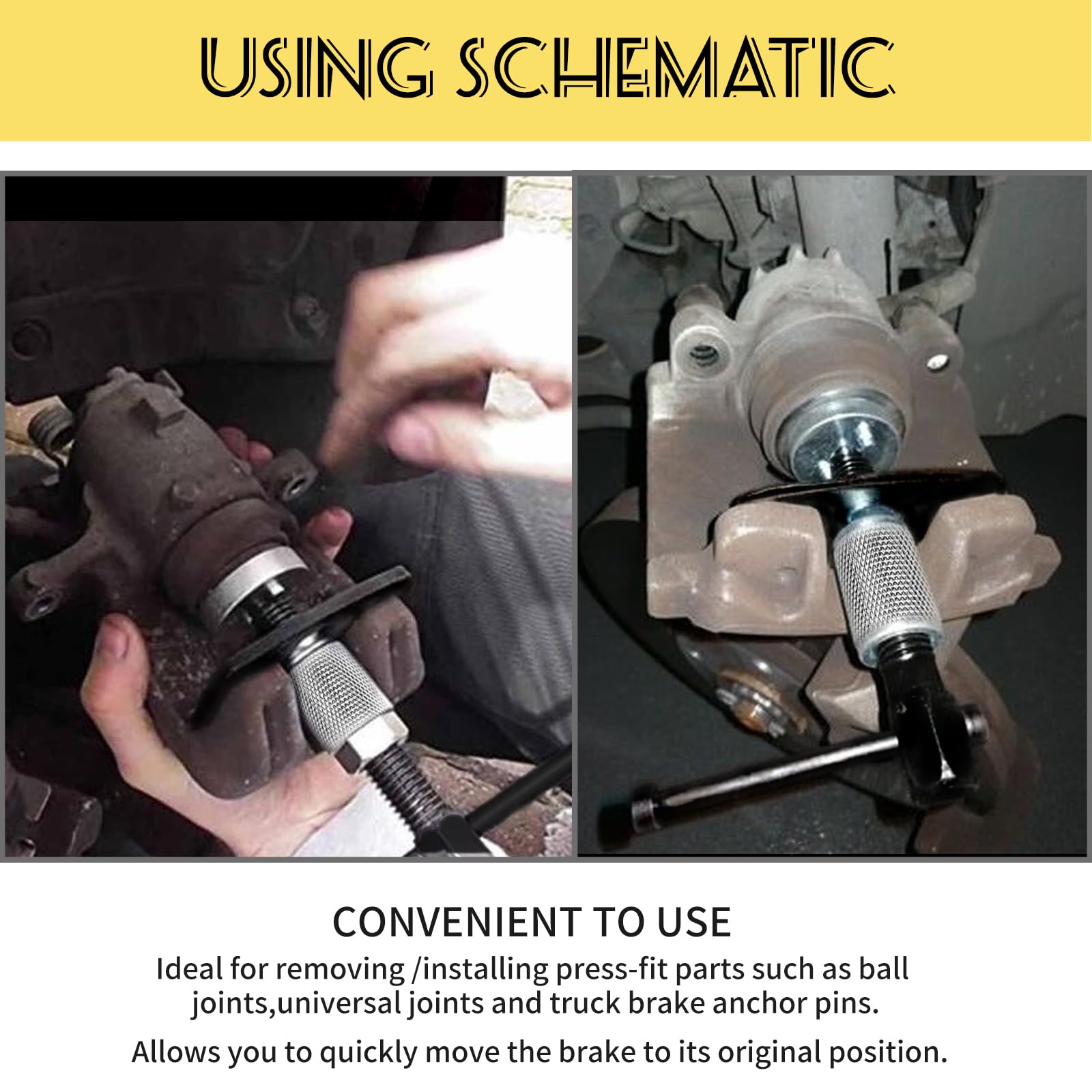 MuHize Caliper Piston Compressor Tool (Upgraded) - Universal Rear