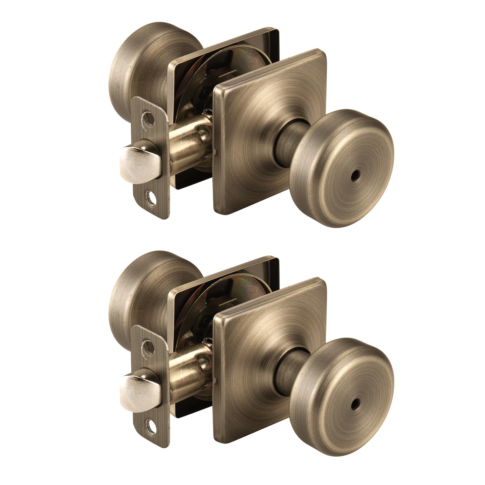 Black Door Knobs - 6 Pack Privacy Knobs -27