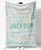 Vista 28 de OLIVE OLIVIA Mantas personalizadas para niños con nombres, mantas personalizadas con nombre para adultos, manta personalizada, regalo para Nombre