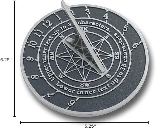 Miniatura 14 de The Metal Foundry Regalo personalizado de reloj de sol de latón inglés. Esta idea de regalo única para él o ella está hecha con tu mensaje y será