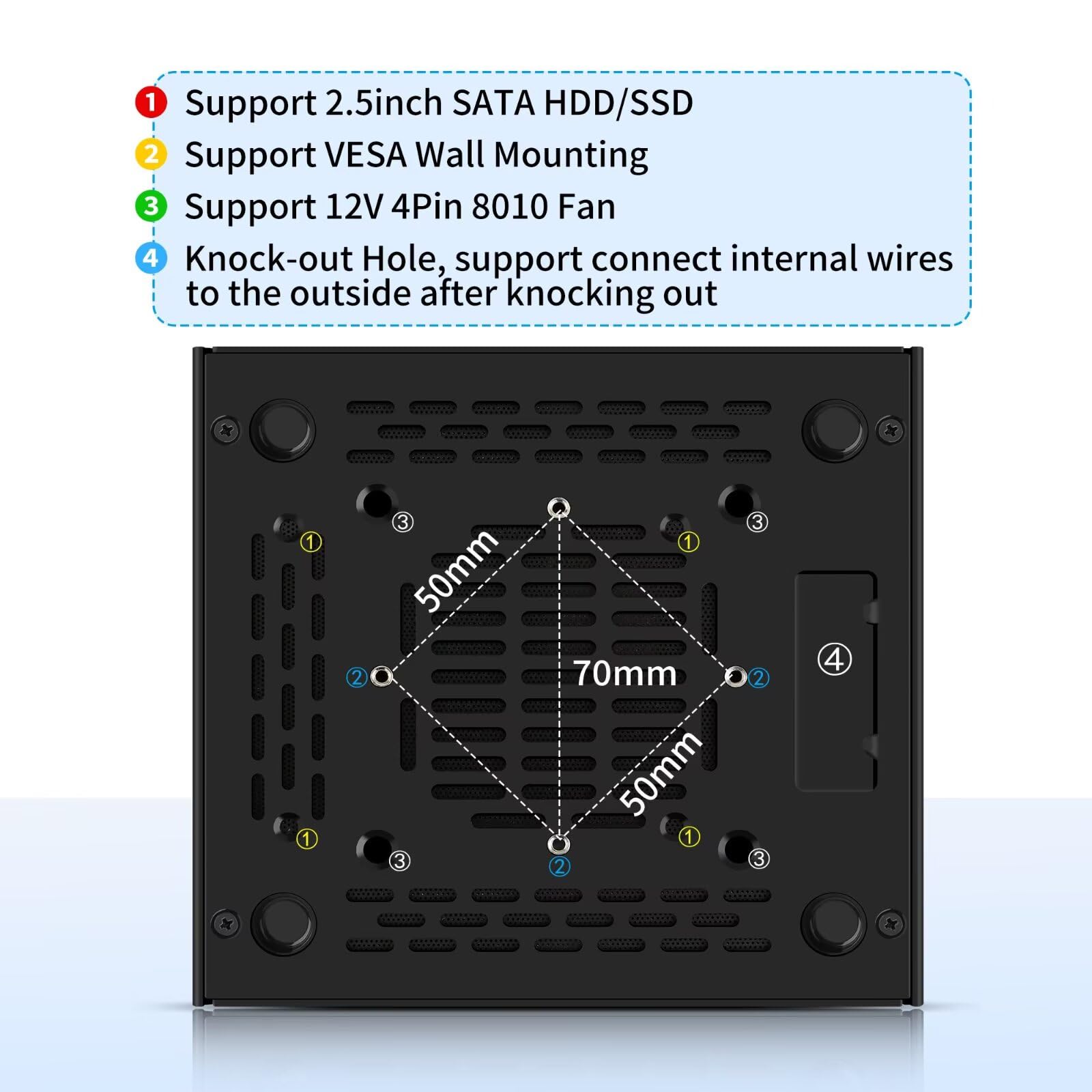 Fanless Firewall Mini PC N6005,4C/4T,4X 2.5 GBe LAN/4USB/HD/DP/Tpye C/TF, OPNsense/AES-NI Router Netzwerk Security,DDR4 0G RAM 0G SSD Barebone,Dual Display
