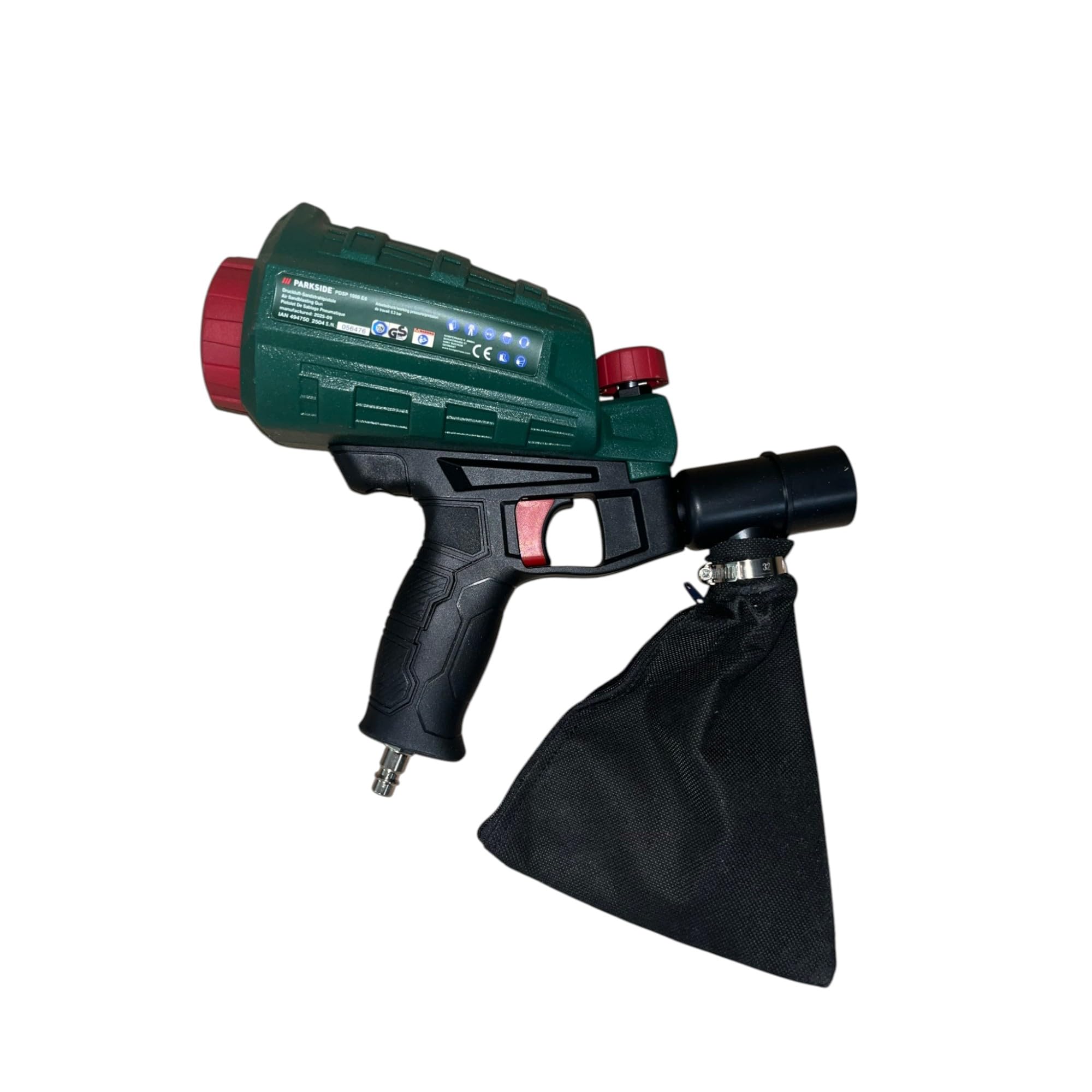 Pistolet de sablage à air comprimé Parkside - Vert - Plastique, Métal - Sandblaster - Maintenu