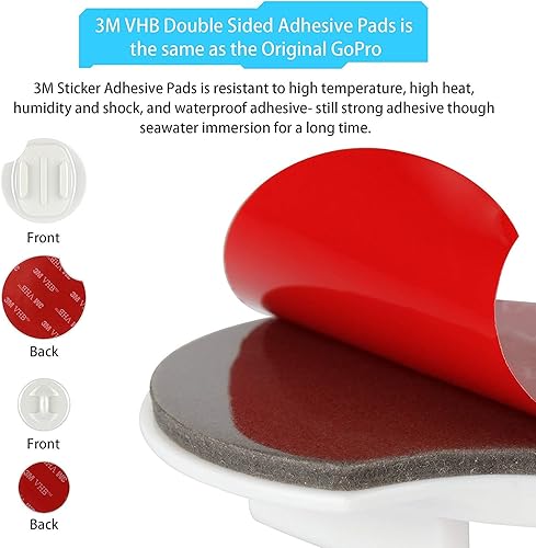 Miniatura 3 de HSU Soportes de surf y accesorios para esquí, esnórquel, surf, wakeboard, accesorio para GoPro Hero 13, 12, 11, 10, 9, 8, 7, 6, 5, negro, plata,