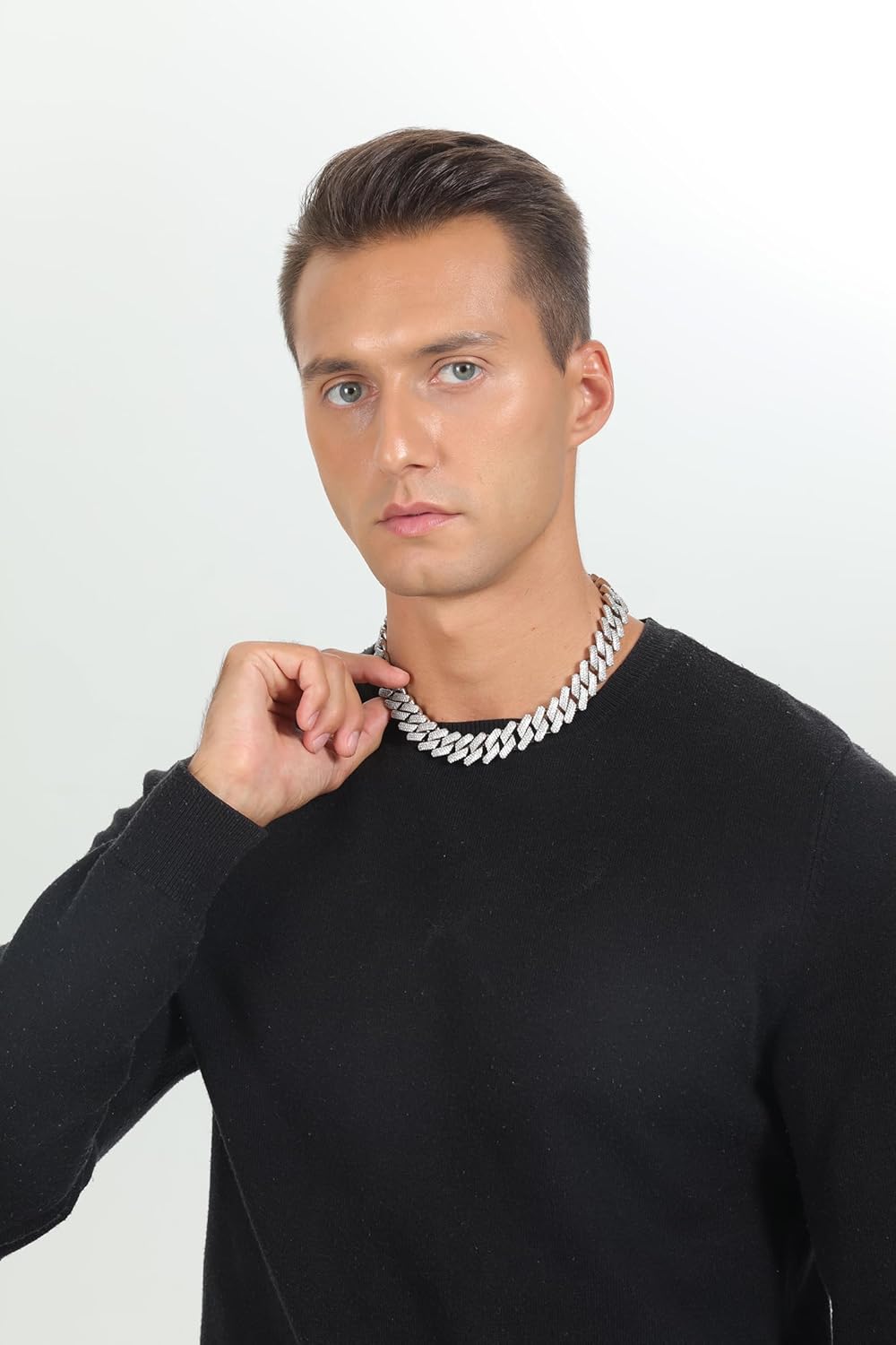 20mm Hip Hop Mens Iced Out Cuban Link Chain Necklace 14k Gold/White Gold Plated Miami Bling Chain Lab Diamond Luxury Choker Chain Necklaces Jewelry Gift for Men Women Christmas - Image 6