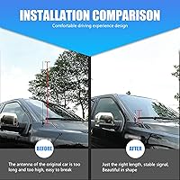 Vista 3 de Ajxn 1 antena tipo bala para automóvil y camión con diseño de bandera estadounidense, compatible con F150 F250 F350 Super Chevrolet Duty Raptor