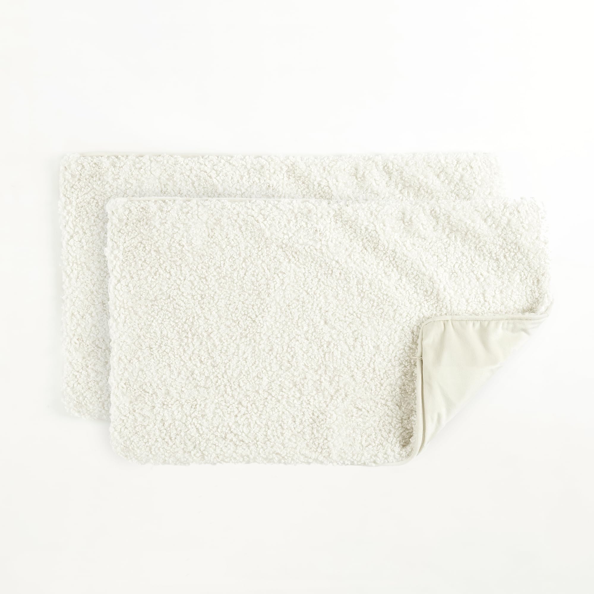 Housse de coussin chic en néo boucle Lush Decor blanc pour lit et fauteuil