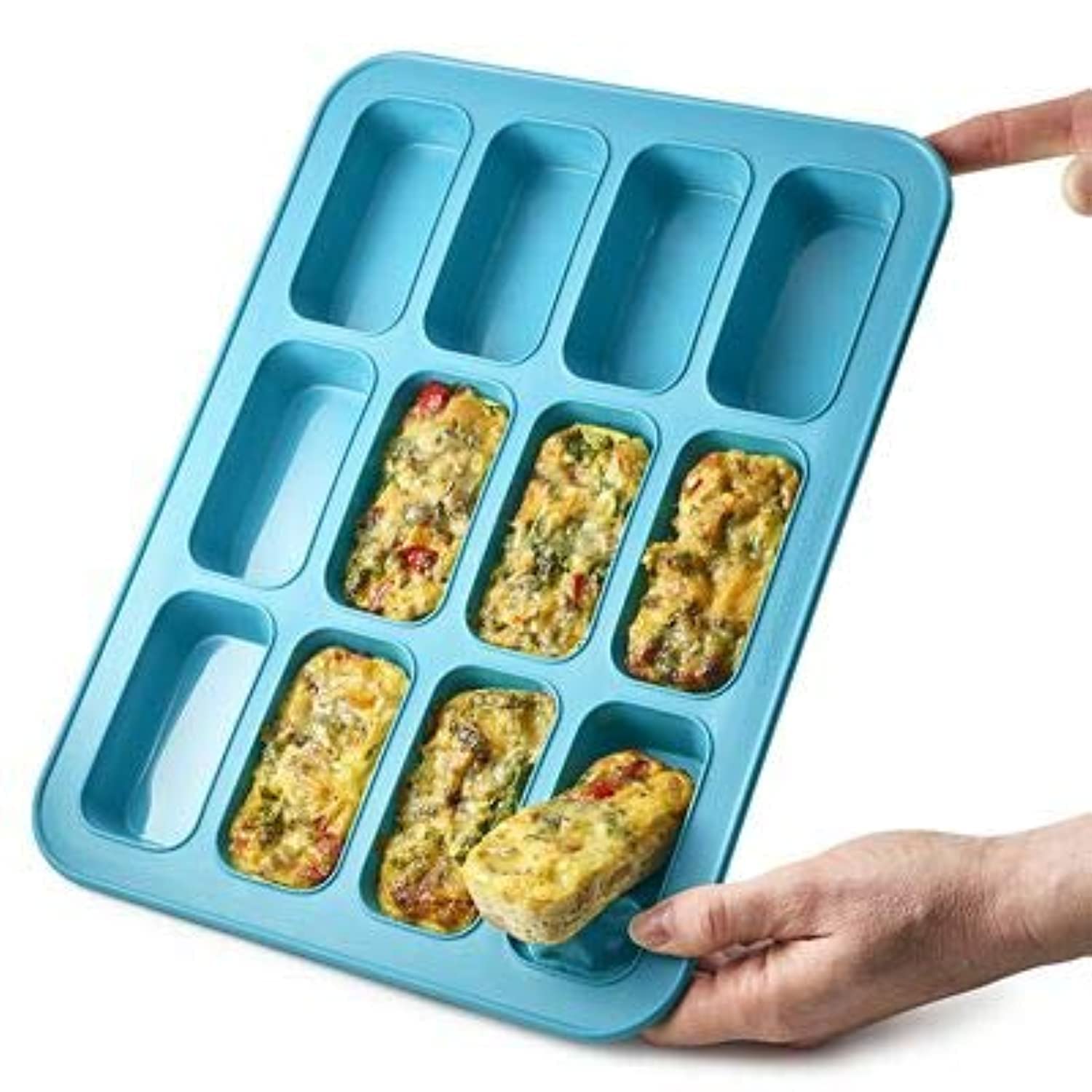 Mini-Kuchenform aus verstärktem Silikon für 12 Kuchen.