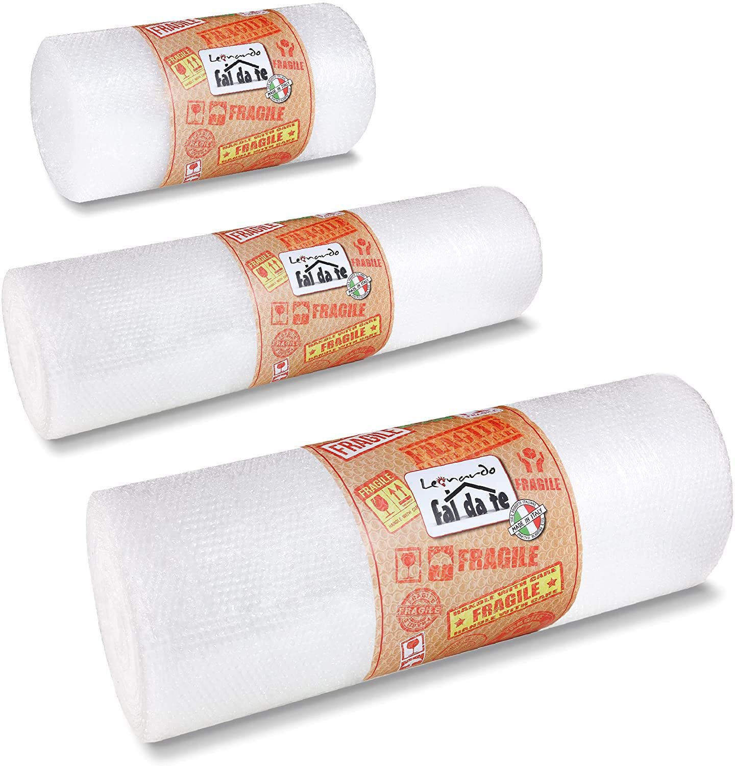 Leonardo Fai Da Te Pluriball a bolle d'aria 10 m x 50 cm pellicola imballaggio per porcellana oggetti fragili spedizione