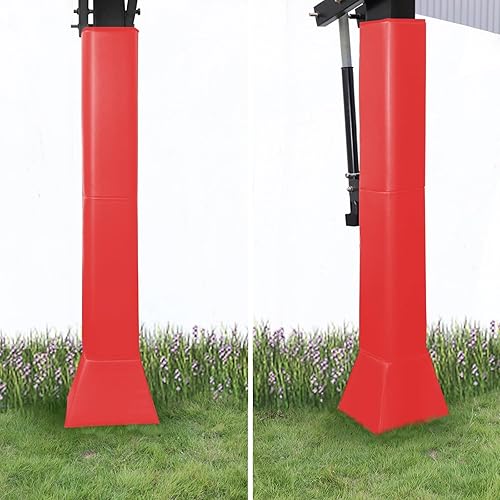 Miniatura 12 de Katop Almohadilla cuadrada para bastón de baloncesto, acolchado de poste protector resistente para poste de 5 x 5 pulgadas, poste y base de 6 x 6