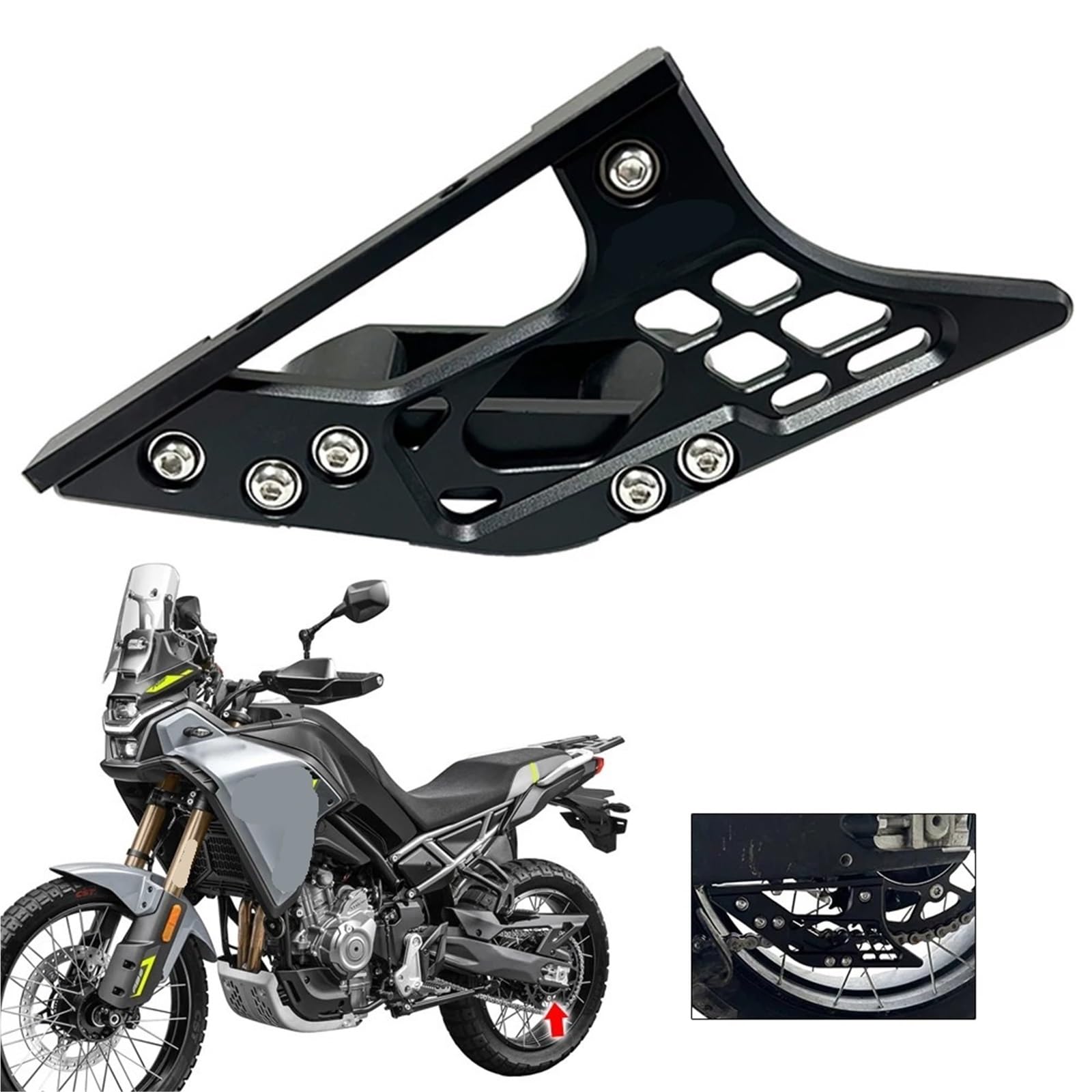 Guide De Bras Oscillant Chaîne Moto, Couvercle Protection Rouleau Coulissant Pour moto