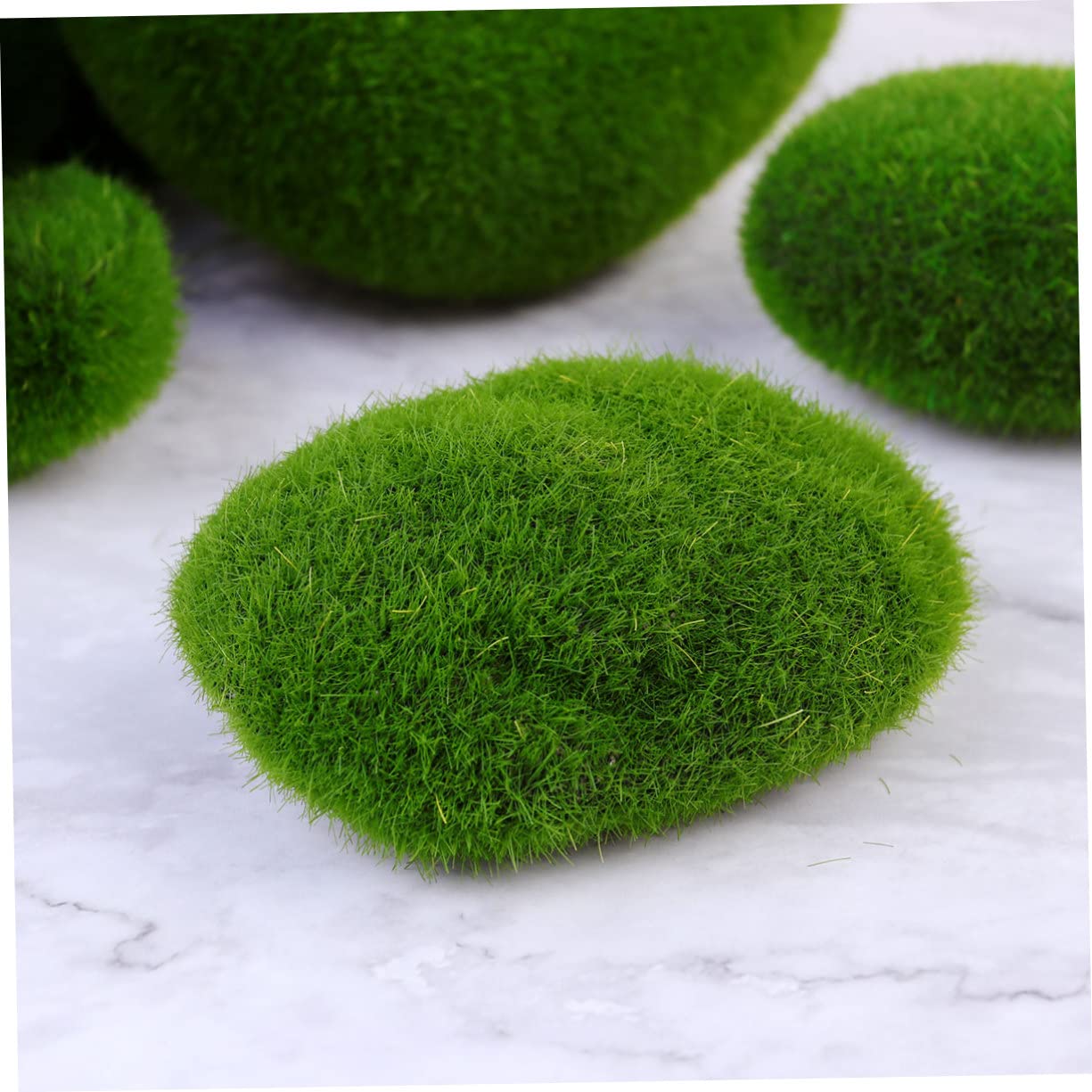NUOBESTY 3 Juegos Bola De Musgo Verde Bandejas Decorativas Miniatura De Musgo De Piedra Acuario De Rocas De Piedra De Cubierta De Imitación Green 19 Uds * 3