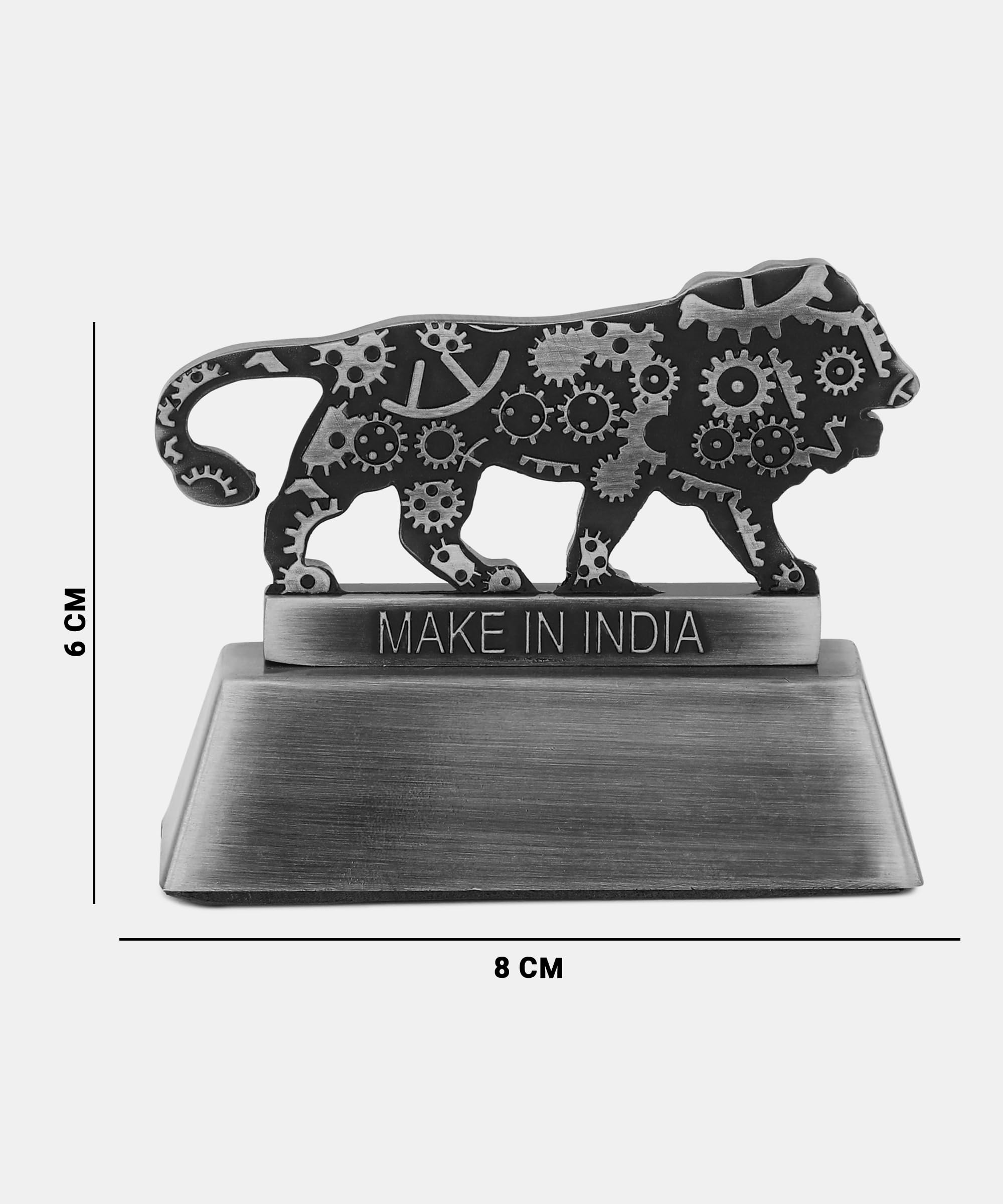 ZAHEPA Metal Lion Paperweight for Office Table, Stylish Desk Accessory & Desktop Decor, Patriotic Decorative Showpiece Item Gift for Men, Professionals, Students & Corporate (Black) 1