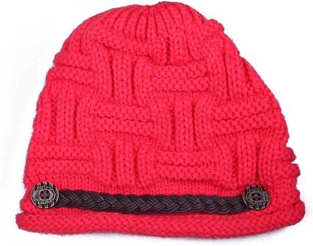 Sunnydate Women's Fashion Crochet Cable Braid Knit Jeep Visor Beanie Hat