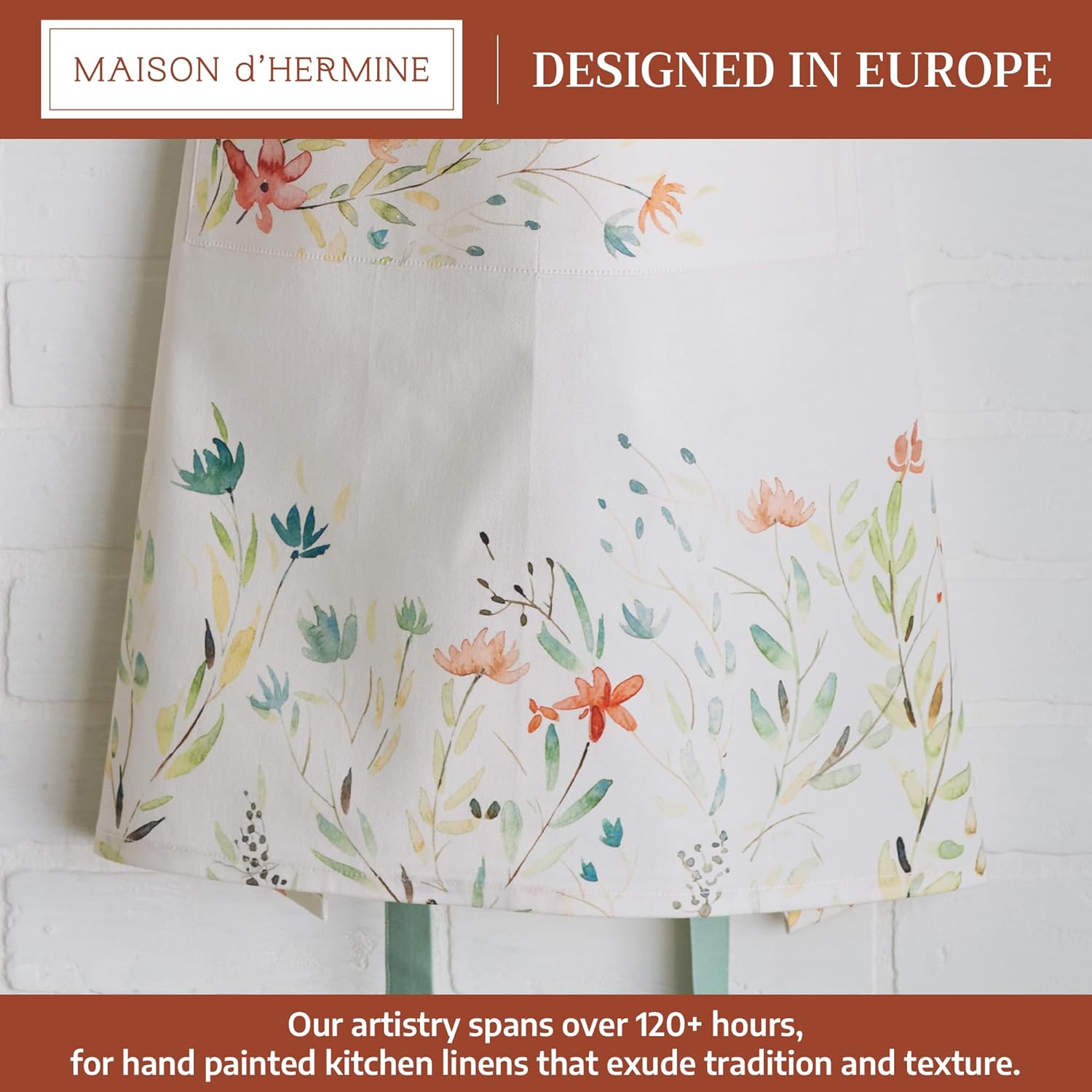 Cotton Apron for women with Poet Kitchen Chef