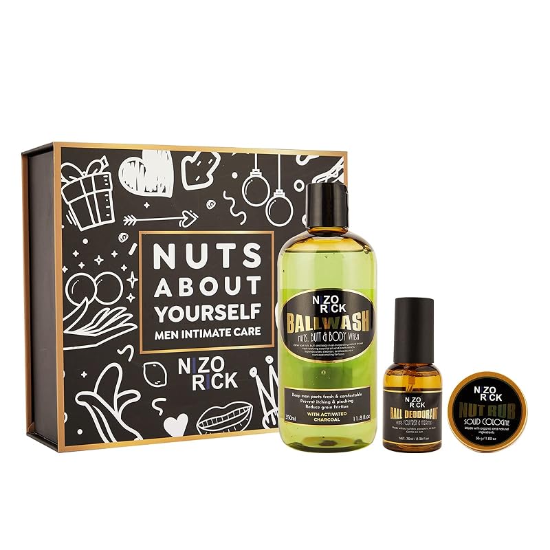 Kit de cuidados pessoais masculinos immetee com sabonete líquido, spray desodorante e bálsamo corporal, 3 unidades