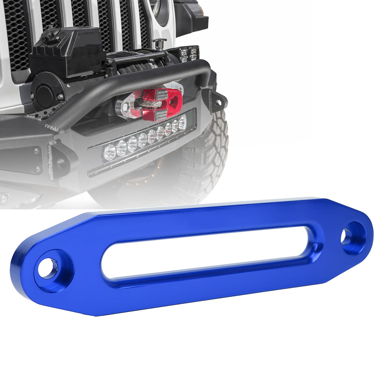 KIMISS Passacavo per Verricello Hawse, Passacavo per Argani Hawse per Auto 10 Pollici / 25,4 Cm Carico da 8000 a 15000 Libbre Sostituzione per la Manutenzione(B (Blu)