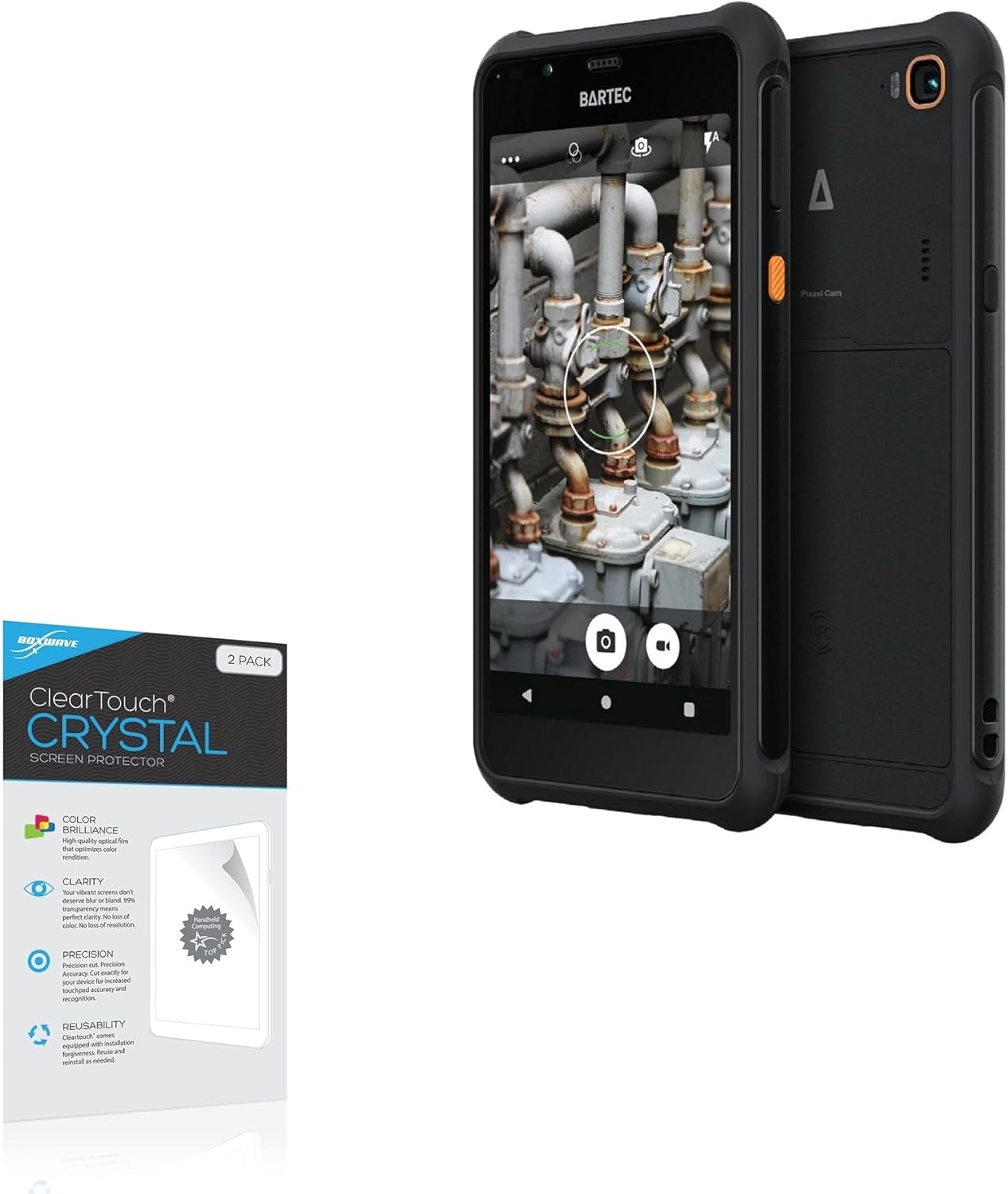 BoxWave Screen Protector Compatible with Bartec Pixavi Intrinsically Safe Camera - ClearTouch Crystal (2-Pack), HD Film Skin - Shields from Scratches