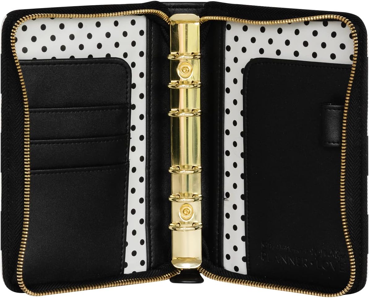 FranklinCovey - Miranda Simulated Leather Zipper Binder (Pocket, Striped)