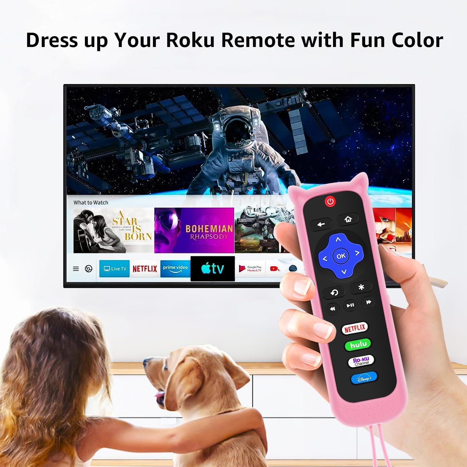 Silikon-Schutzhülle Für Roku-Fernbedienung – 4er Set, Leuchtet Im Dunkeln, Rutschfest, Für Hisense/TCL Roku TV