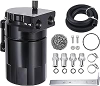Vista 1 de EVIL ENERGY - Depósito de captura de aceite, kit universal con deflector y manguera de combustible NBR, tanque separador de aceite de aire
