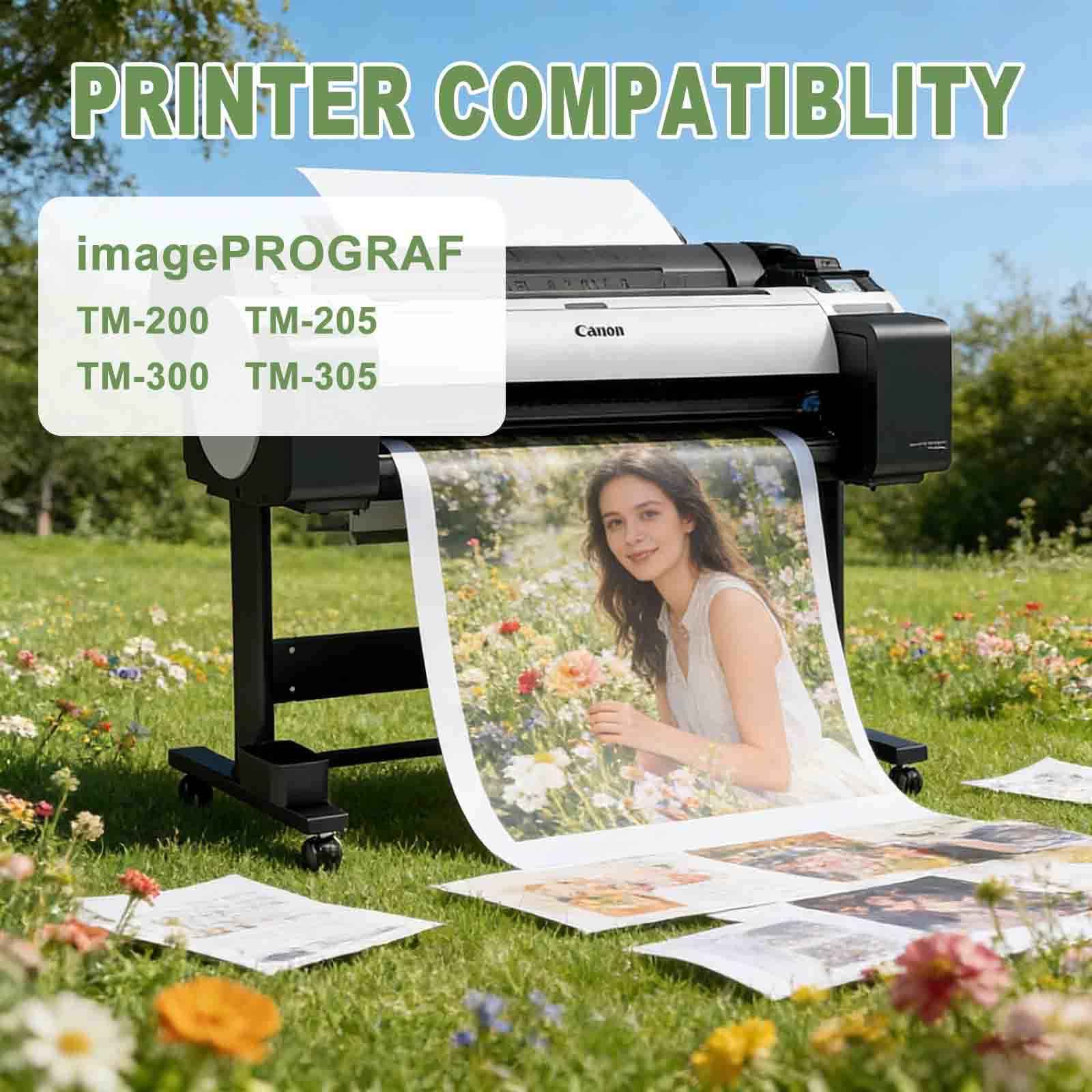 PFI-320Y PFI320 - Cartuccia d'inchiostro giallo 300 ml, compatibile con stampanti Canon ImagePrograf TM-200 TM-205 TM-300 TM-305