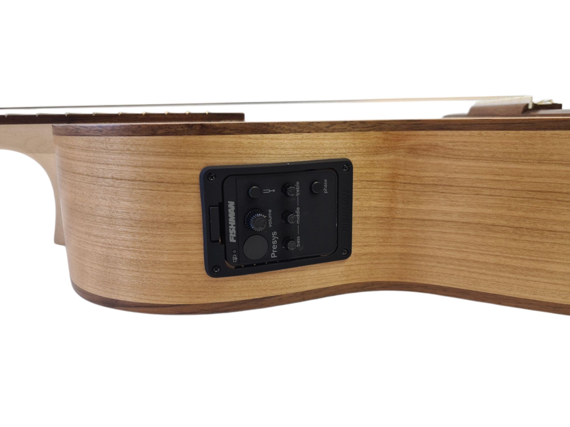 Konzertgitarre 4/4 vollmassiv WoidBua SS200 – massive Fichtendecke & Kirsche – mit Preamp, Tuner, Gurt & Gigbag – Klassikgitarre für Anfänger & Profis – warmer Klang, perfekte Ansprache