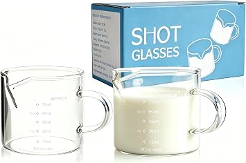 BCnmviku 75ml Espresso Measuring Cup,Coffee Shot Glass for Barista2