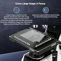 Vista 3 de Infinity-Corrected Polarizing Metallurgical EPI Reflected Illumination Vabiooth Trinocular Microscope 50X-500X Mag, cámara 4K con software