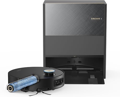 DREAME Aqua10 Ultra Roller Complete Robot Vacuum Cleaner, Automatic Roller Cleaning, 8 cm Obstacle Avoidance, Automatic Emptying, 30,000 Pa Suction, Intelligent Voice Control, Black - 1