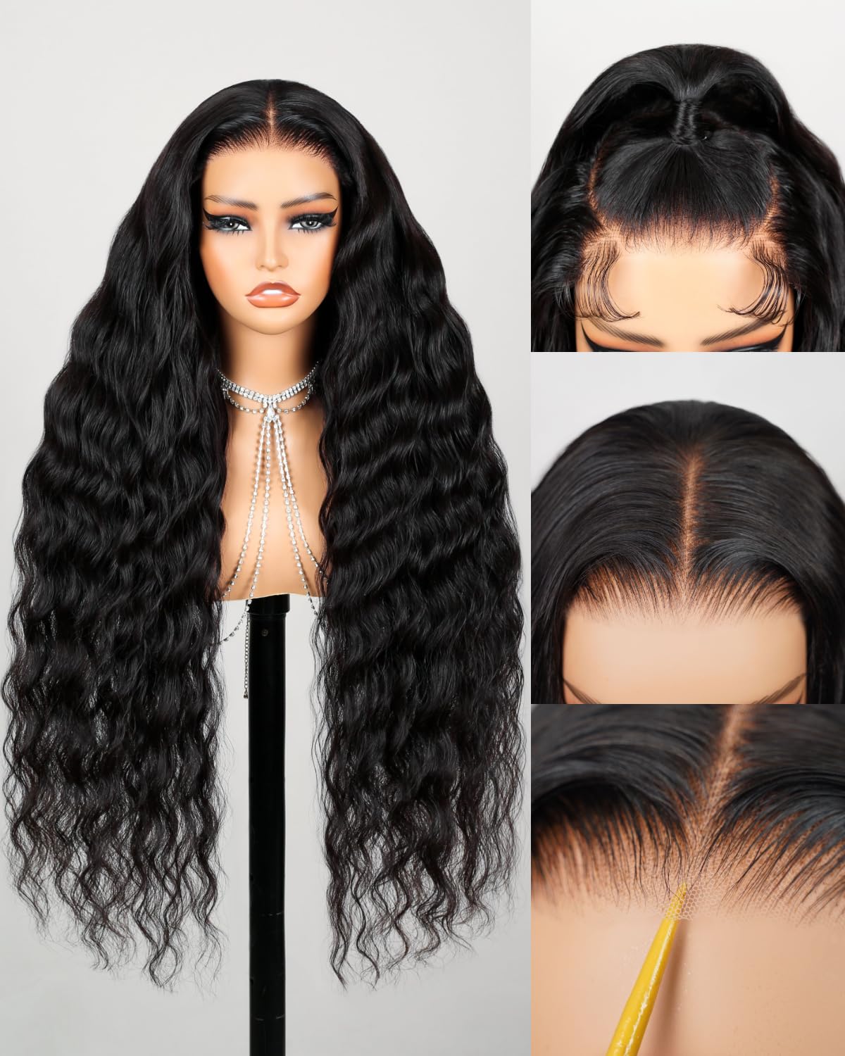 Megalook hair 6x5 Loose Wave HD Lace Front Wigs Human Hair Glueless Wigs Human Hair 100% Real Human Hair Loose Deep Wave Wig Human Hair Pre Plucked