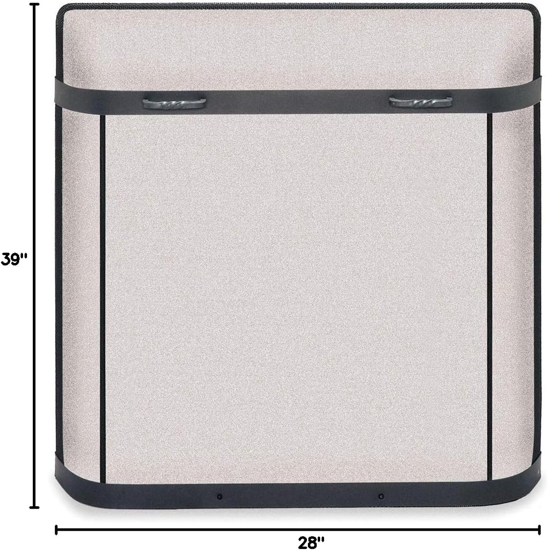 Pilgrim 18372 SGI Series Fireplace Screen Spark Guards 39" W x 28" H x 6.5" D Vintage Iron