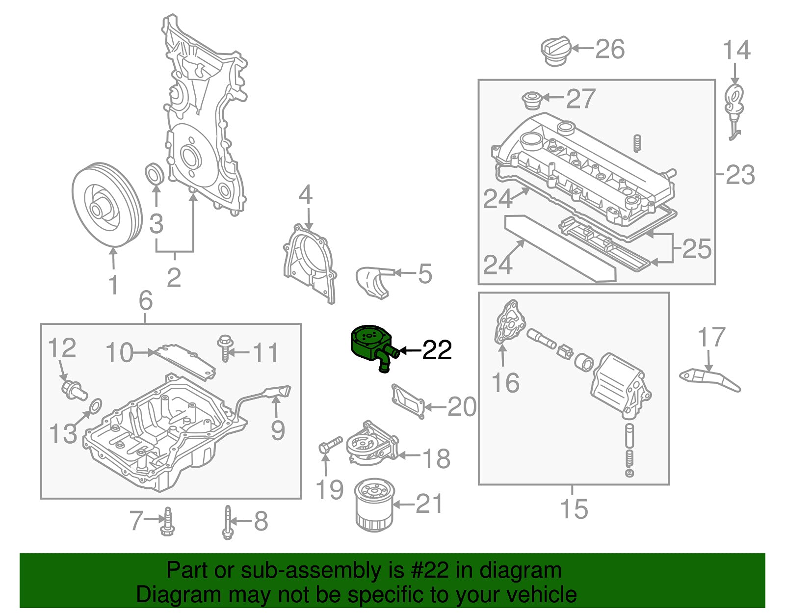Mercedes-Benz 112 184 02 61, Engine Oil Cooler Gasket